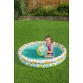 Nafukovací Bazén 3v1 pre deti 122x20cm Tropický BESTWAY + Plavecký kruh + Plážová lopta