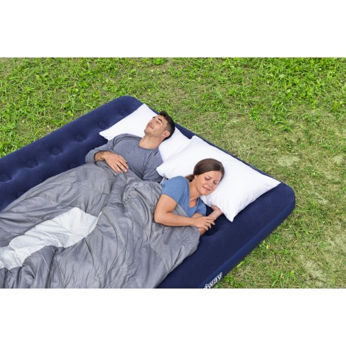 Nafukovací Matrac na spanie Kráľ 2-miestny flokovaný BESTWAY 203x183x22cm + Opravná sada