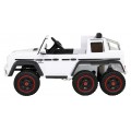 Mercedes G63 AMG Autíčko na batériu Biele + Ovládač + 6 kolies EVA + Pomalý štart + MP3 LED