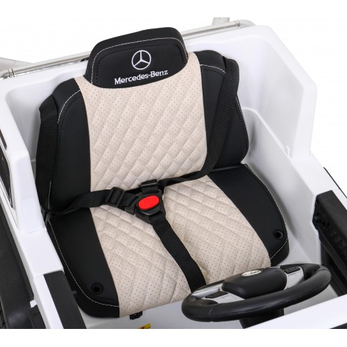 Mercedes G63 AMG Autíčko na batériu Biele + Ovládač + 6 kolies EVA + Pomalý štart + MP3 LED
