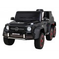 Mercedes G63 AMG Autíčko na batériu Čiernw + Ovládač + 6 kolies EVA + Pomalý štart + MP3 LED