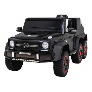 Mercedes G63 AMG Autíčko na batériu Čiernw + Ovládač + 6 kolies EVA + Pomalý štart + MP3 LED