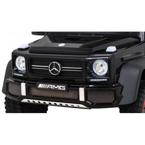 Mercedes G63 AMG Autíčko na batériu Čiernw + Ovládač + 6 kolies EVA + Pomalý štart + MP3 LED