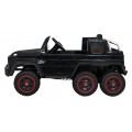 Mercedes G63 AMG Autíčko na batériu Čiernw + Ovládač + 6 kolies EVA + Pomalý štart + MP3 LED