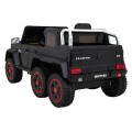 Mercedes G63 AMG Autíčko na batériu Čiernw + Ovládač + 6 kolies EVA + Pomalý štart + MP3 LED