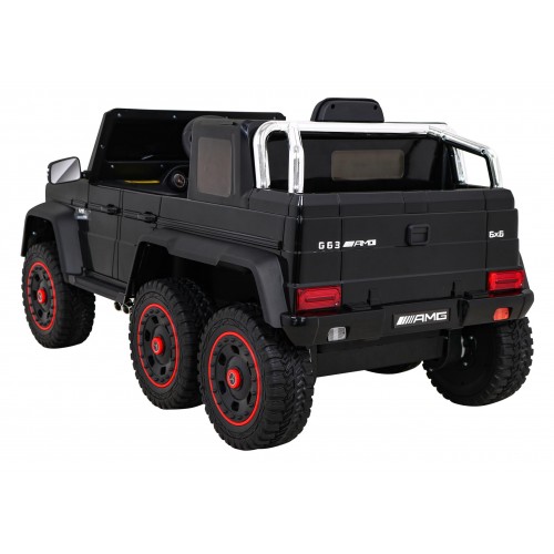 Mercedes G63 AMG Autíčko na batériu Čiernw + Ovládač + 6 kolies EVA + Pomalý štart + MP3 LED