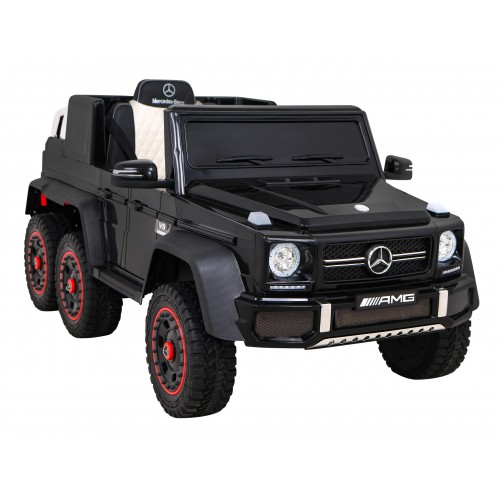 Mercedes G63 AMG Autíčko na batériu Čiernw + Ovládač + 6 kolies EVA + Pomalý štart + MP3 LED