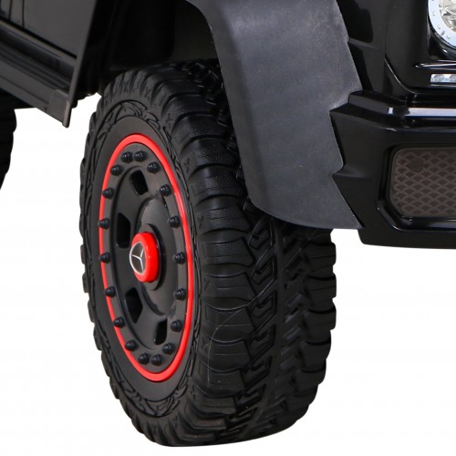 Mercedes G63 AMG Autíčko na batériu Čiernw + Ovládač + 6 kolies EVA + Pomalý štart + MP3 LED