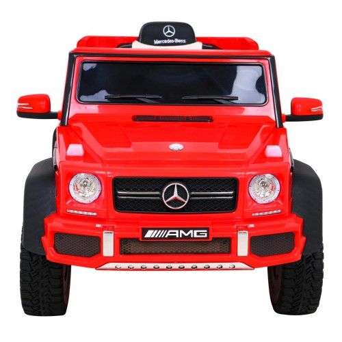 Mercedes G63 AMG Autíčko na batériu Červené + Ovládač + 6 kolies EVA + Pomalý štart + MP3 LED