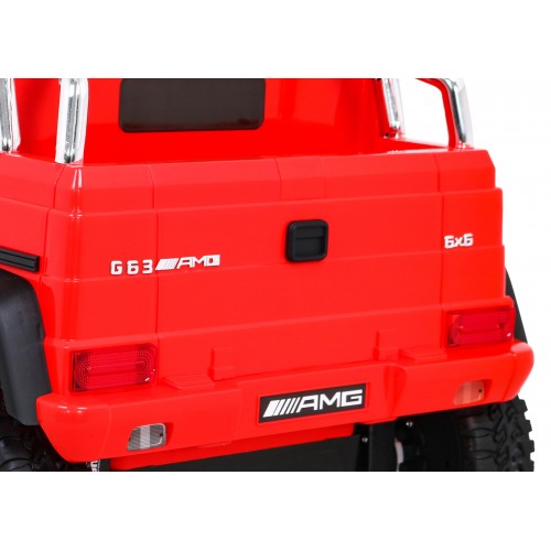 Mercedes G63 AMG Autíčko na batériu Červené + Ovládač + 6 kolies EVA + Pomalý štart + MP3 LED