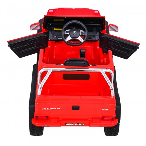Mercedes G63 AMG Autíčko na batériu Červené + Ovládač + 6 kolies EVA + Pomalý štart + MP3 LED