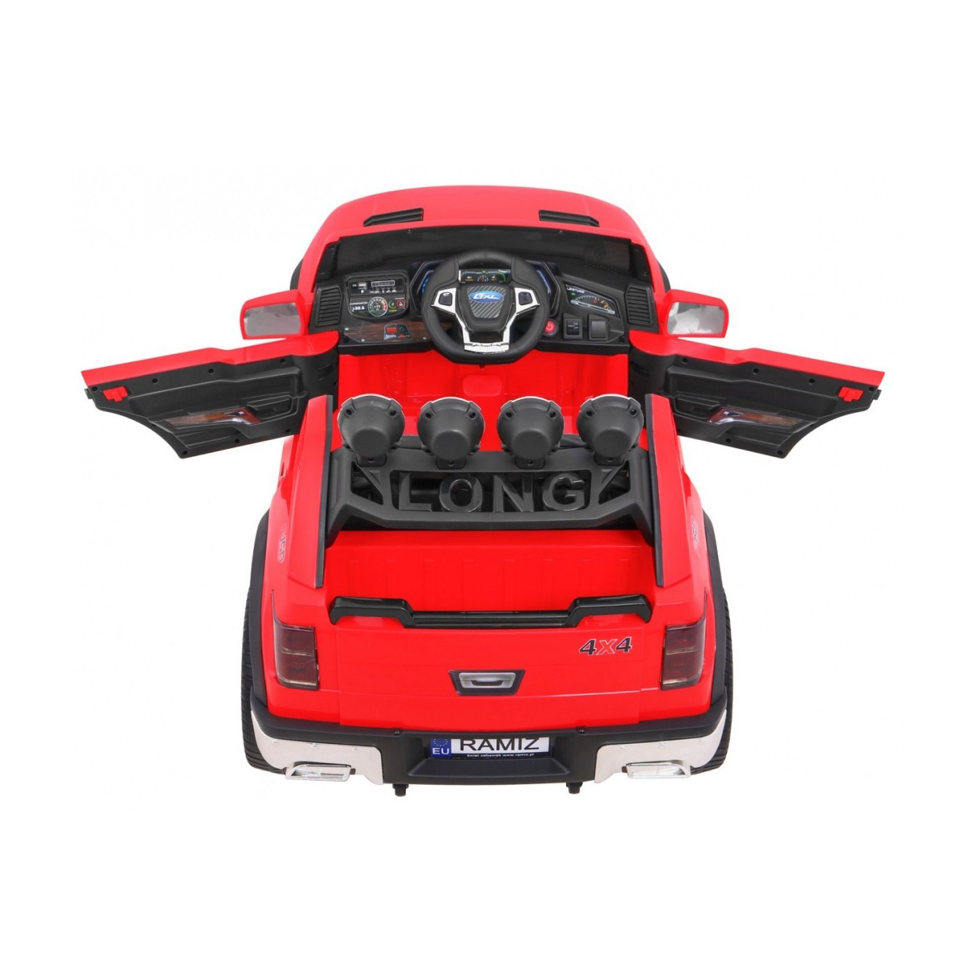 Vozidlo LONG Červený Plastové sedadlo