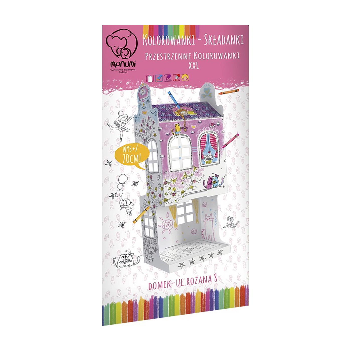 Domček "ul. Ružová 9" priestorová farebná kniha 3D