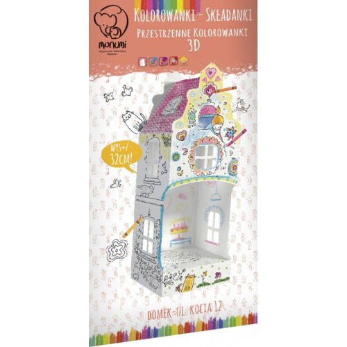 Domček "ul. Mačacia 12" priestorová farebná kniha 3D