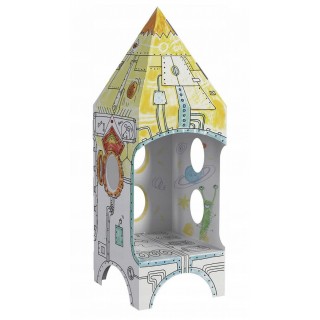 "Raketa" priestorová farebná kniha 3D pre deti