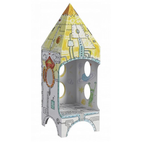 "Raketa" priestorová farebná kniha 3D pre deti