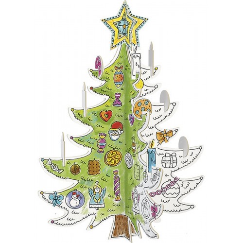 "Stromček" veľká vianočná farebná 3D zostava