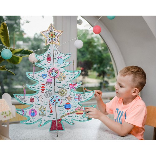 "Stromček" veľká vianočná farebná 3D zostava