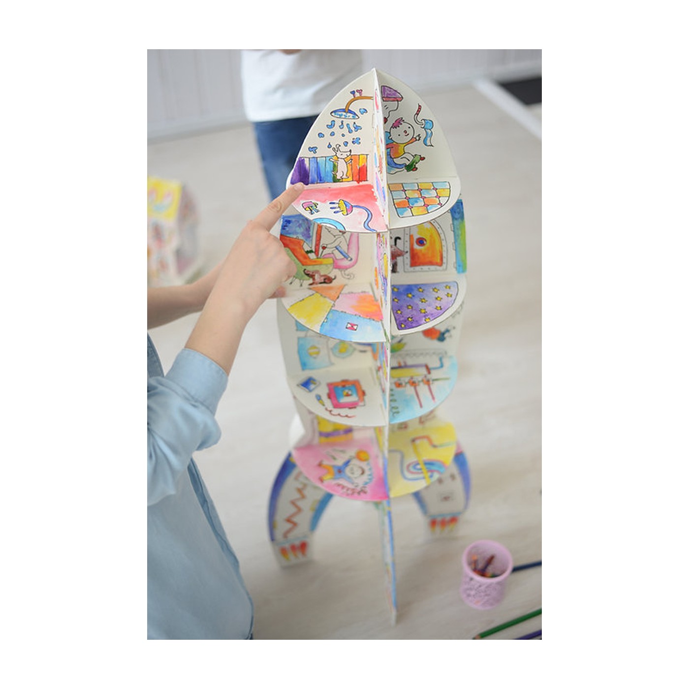 "Raketa" priestorová vymaľovánka  XXL pre deti