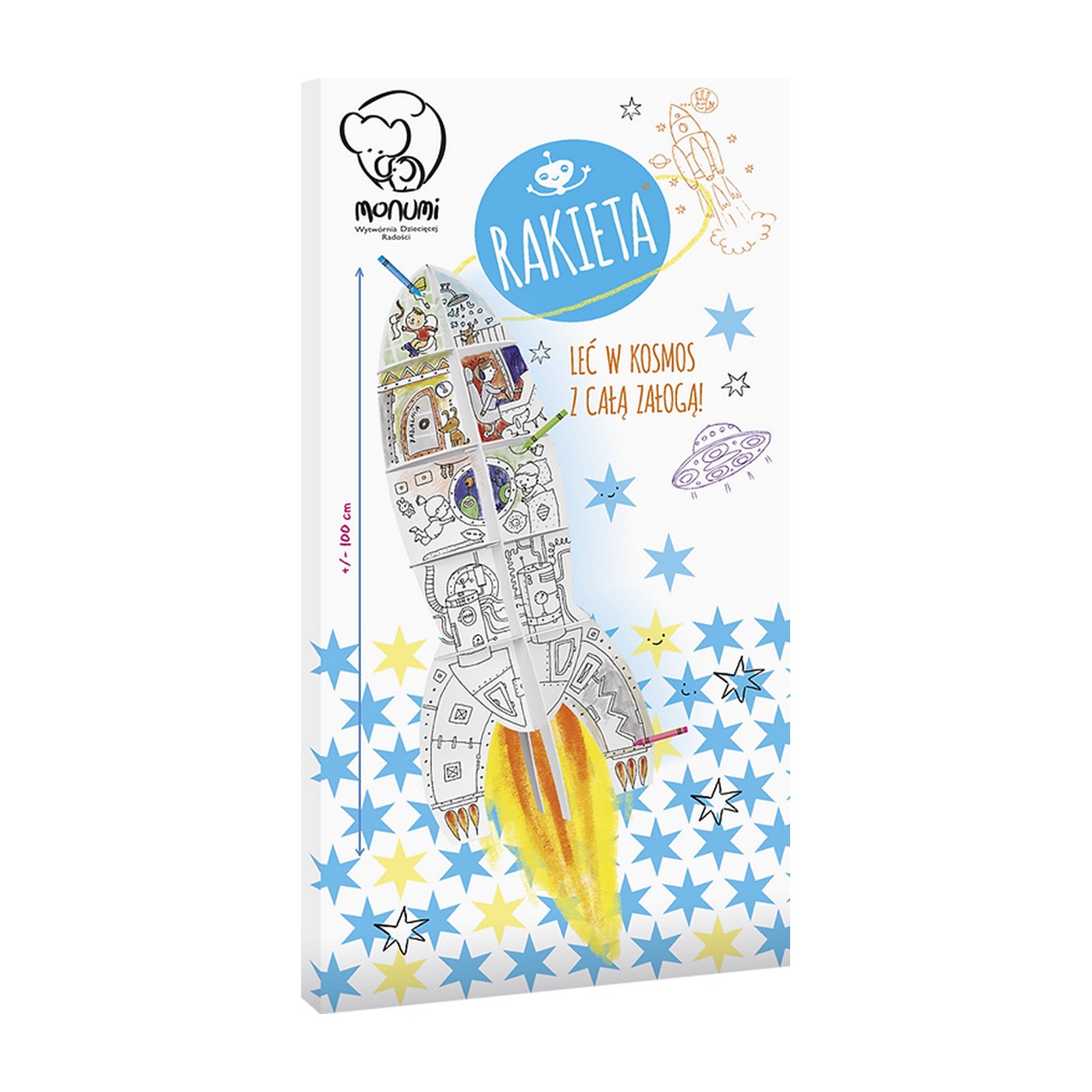 "Raketa" priestorová vymaľovánka  XXL pre deti