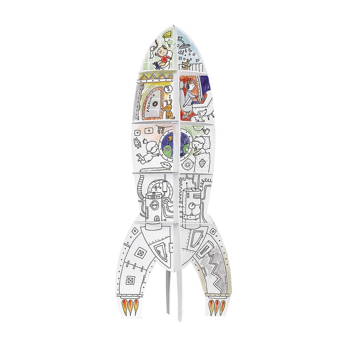 "Raketa" priestorová vymaľovánka  XXL pre deti