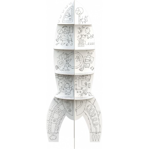 "Raketa" priestorová vymaľovánka  XXL pre deti