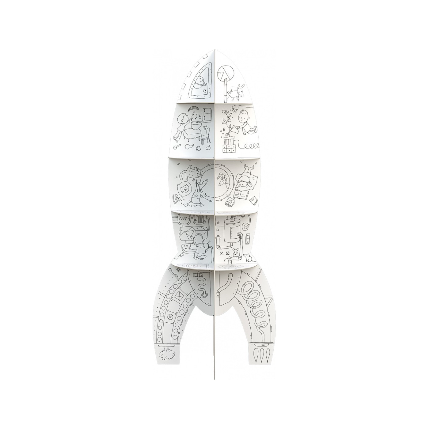 "Raketa" priestorová vymaľovánka  XXL pre deti