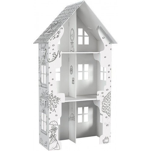 Domček "ul. Fialková 4" priestorová vymaľovánka  XXL pre deti