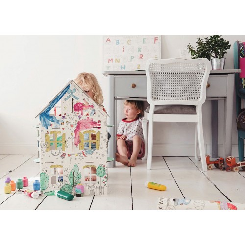 Domček "ul. Jarná 14" priestorová vymaľovánka  XXL pre deti