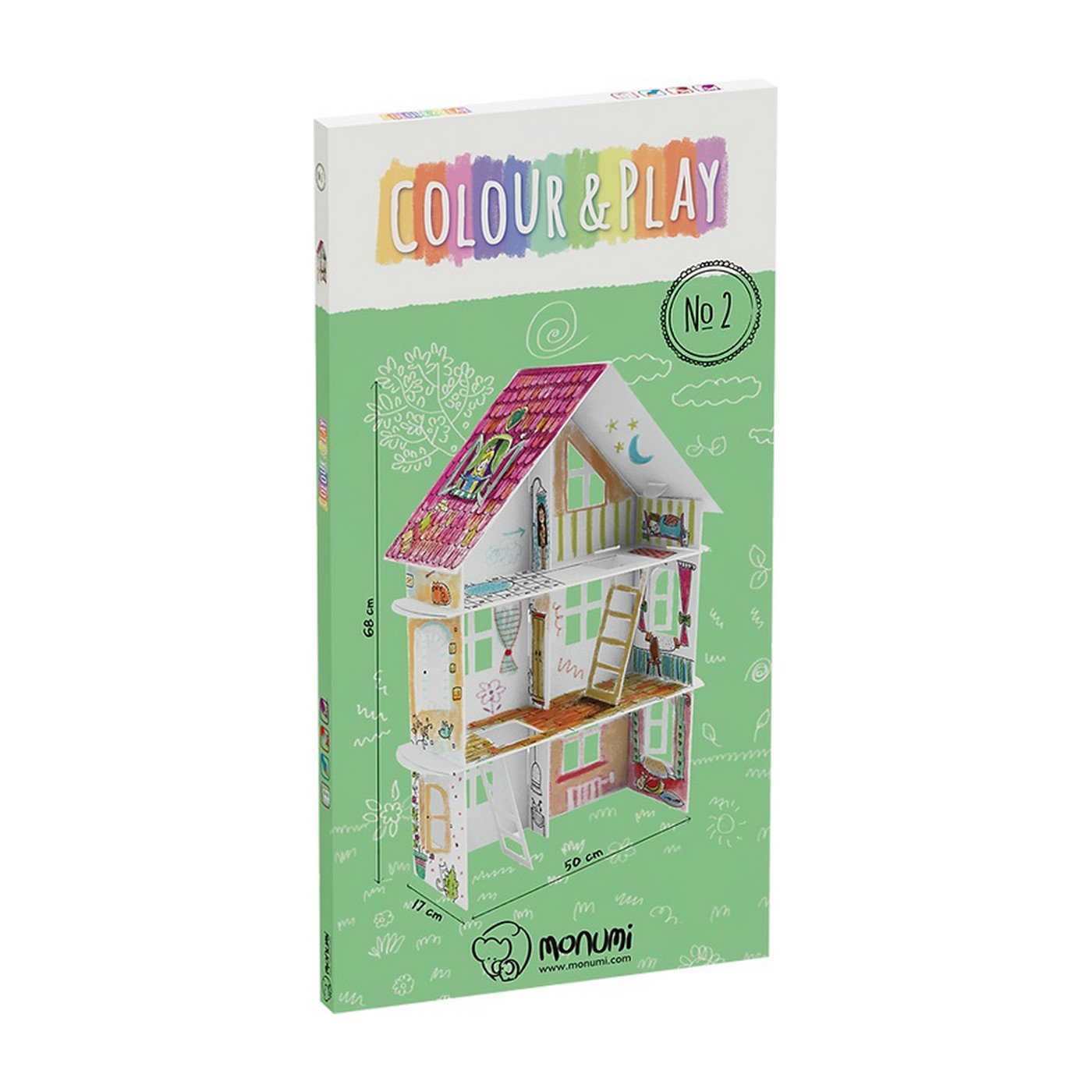 Domček "ul. Jarná 14" priestorová vymaľovánka  XXL pre deti