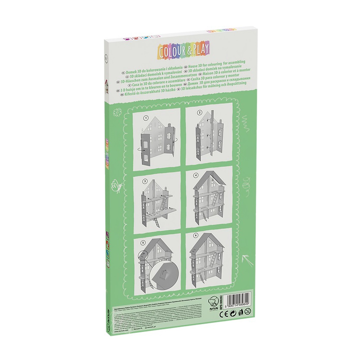 Domček "ul. Jarná 14" priestorová vymaľovánka  XXL pre deti