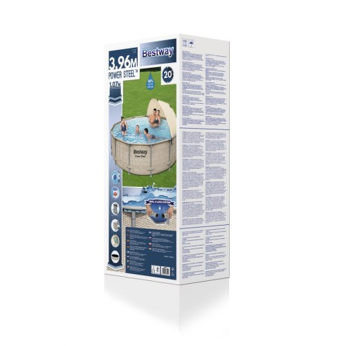 Bazén rámový s Baldachýnom Power Steel BESTWAY 396x107cm 13FT