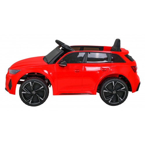 Audi RS 6 Elektrické autíčko pre deti Červené + Ovládač + Kolesá EVA + Pomalý štart + Audio LED