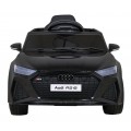 Audi RS 6 Elektrické autíčko pre deti Čierne + Ovládač + Kolesá EVA + Pomalý štart + Audio LED