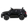 Audi RS 6 Elektrické autíčko pre deti Čierne + Ovládač + Kolesá EVA + Pomalý štart + Audio LED