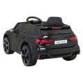 Audi RS 6 Elektrické autíčko pre deti Čierne + Ovládač + Kolesá EVA + Pomalý štart + Audio LED