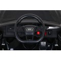 Audi RS 6 Elektrické autíčko pre deti Čierne + Ovládač + Kolesá EVA + Pomalý štart + Audio LED