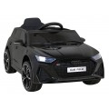 Audi RS 6 Elektrické autíčko pre deti Čierne + Ovládač + Kolesá EVA + Pomalý štart + Audio LED