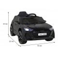 Audi RS 6 Elektrické autíčko pre deti Čierne + Ovládač + Kolesá EVA + Pomalý štart + Audio LED