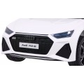 Audi RS 6 Elektrické autíčko pre deti Biele + Ovládač + Kolesá EVA + Pomalý štart + Audio LED