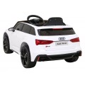 Audi RS 6 Elektrické autíčko pre deti Biele + Ovládač + Kolesá EVA + Pomalý štart + Audio LED