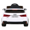 Audi RS 6 Elektrické autíčko pre deti Biele + Ovládač + Kolesá EVA + Pomalý štart + Audio LED