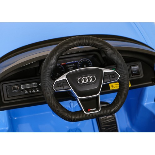 Audi RS E-Tron GT na batériu Modrý + Ovládač + Pohon 4x4 + Rádio MP3 + LED + EVA