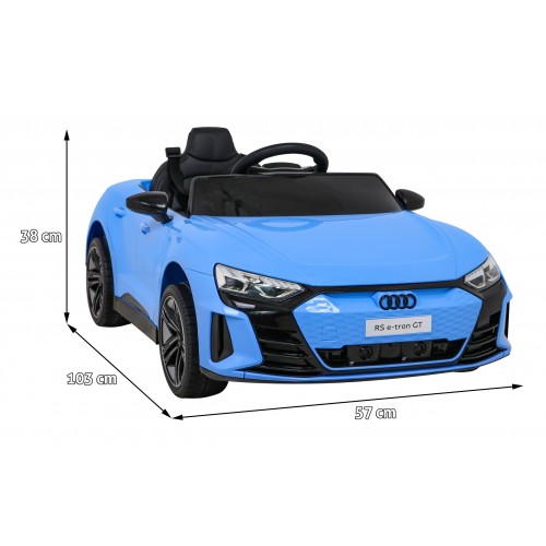Audi RS E-Tron GT na batériu Modrý + Ovládač + Pohon 4x4 + Rádio MP3 + LED + EVA