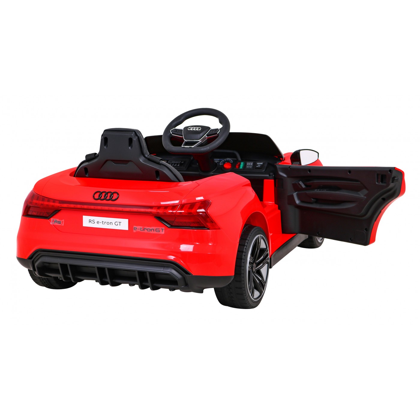 Audi RS E-Tron GT na batériu Červený + Ovládač + Pohon 4x4 + Rádio MP3 + LED + EVA