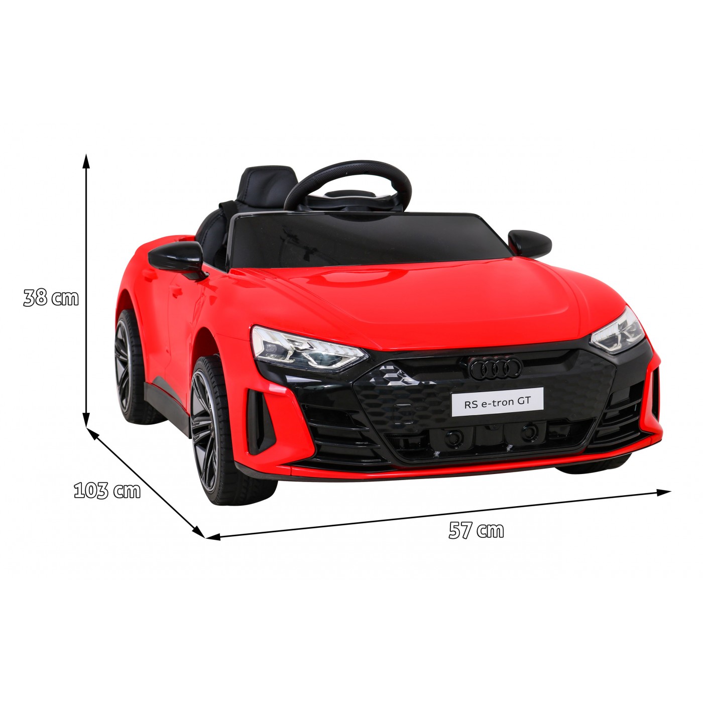 Audi RS E-Tron GT na batériu Červený + Ovládač + Pohon 4x4 + Rádio MP3 + LED + EVA