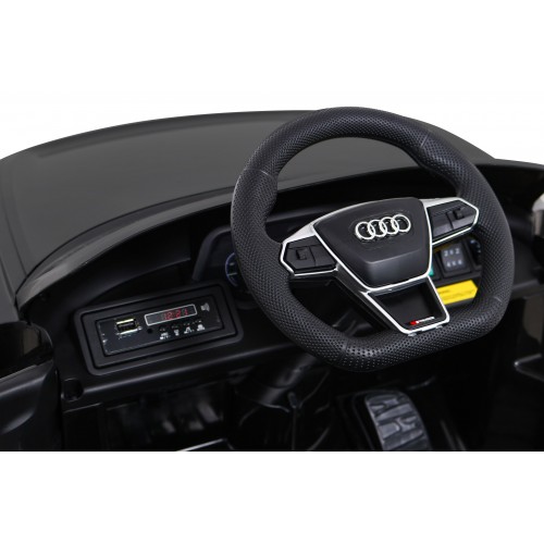 Audi RS E-Tron GT na batériu Čierny + Ovládač + Pohon 4x4 + Rádio MP3 + LED + EVA