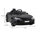Audi RS E-Tron GT na batériu Čierny + Ovládač + Pohon 4x4 + Rádio MP3 + LED + EVA