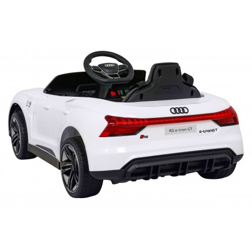 Audi RS E-Tron GT na batériu Biely + Ovládač + Pohon 4x4 + Rádio MP3 + LED + EVA