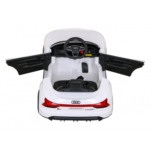 Audi RS E-Tron GT na batériu Biely + Ovládač + Pohon 4x4 + Rádio MP3 + LED + EVA